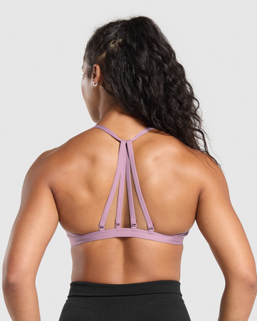 Minimal Sports Bra:Soft Purple:L