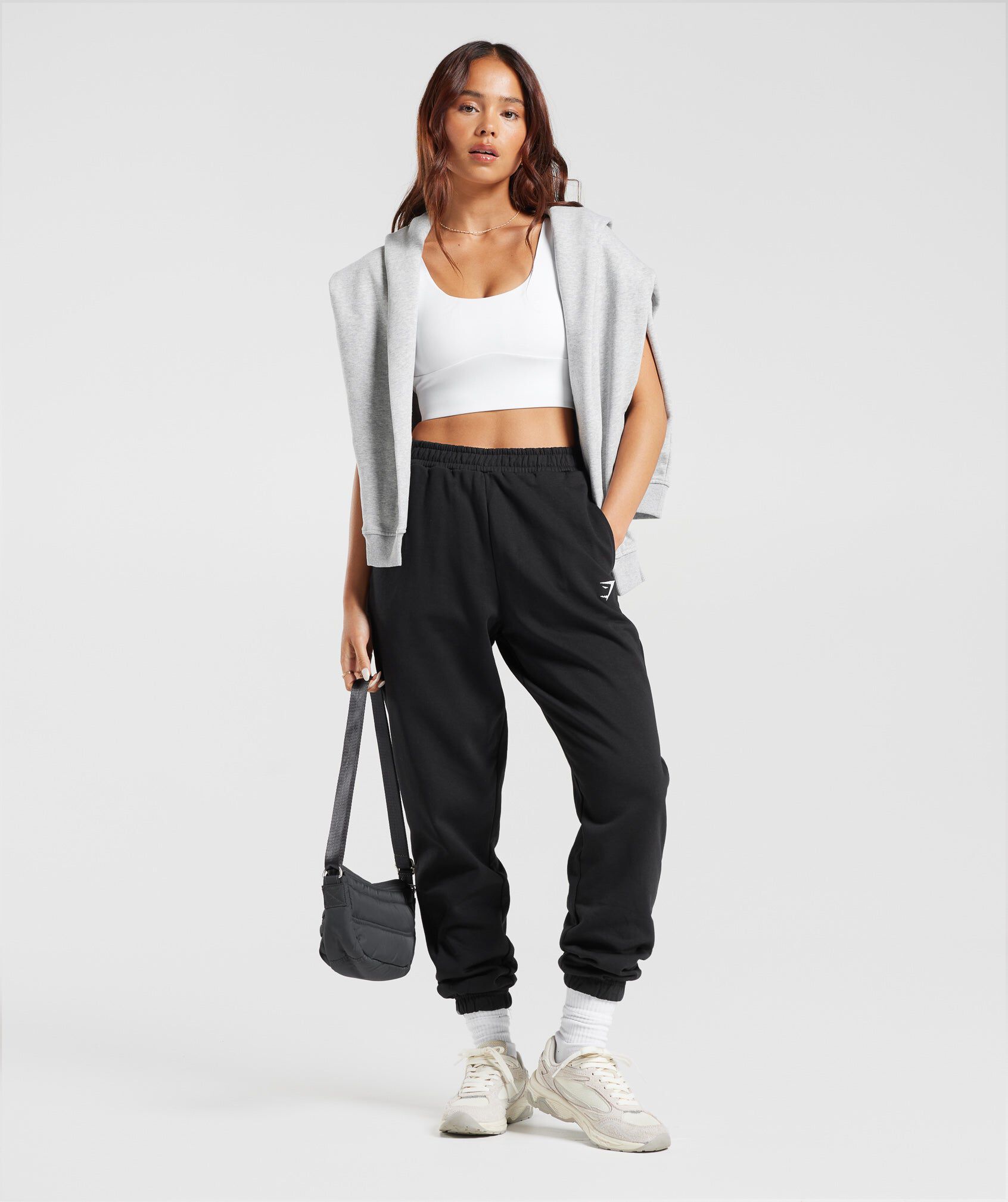 Shop Training Fleece Jogger Black Gymshark Dubai UAE