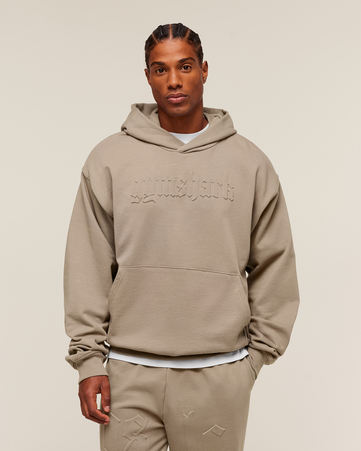 Embossed Boxy Hoodie