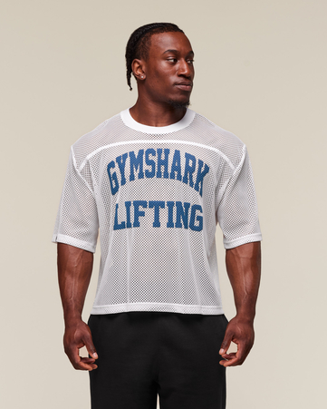 تيشيرت بقصة فضفاضة قماش شبكي