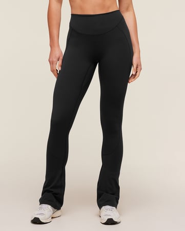 Lifting Dipped Waistband Flared Leggings