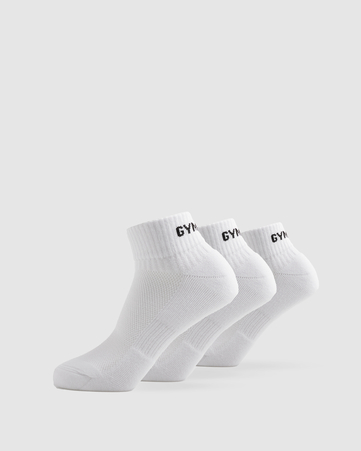 GS Jacquard Quarter Socks 3pk