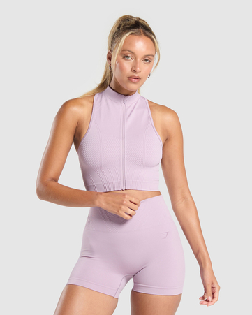 Linear Seamless Crop Tank