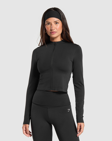 Everyday Seamless Zip Tracktop:BLACK:L