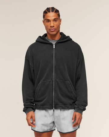 Conditioning Club Washed Zip Through Hoodie