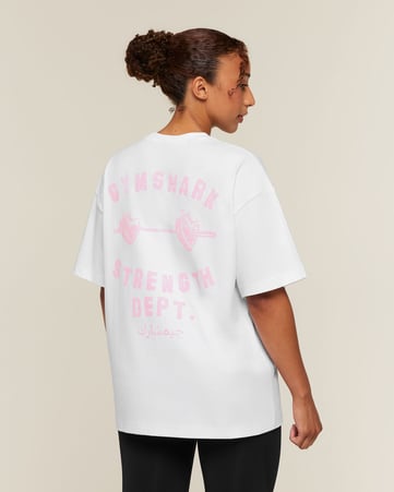 Heart Dumbell Arabic Graphic T-Shirt