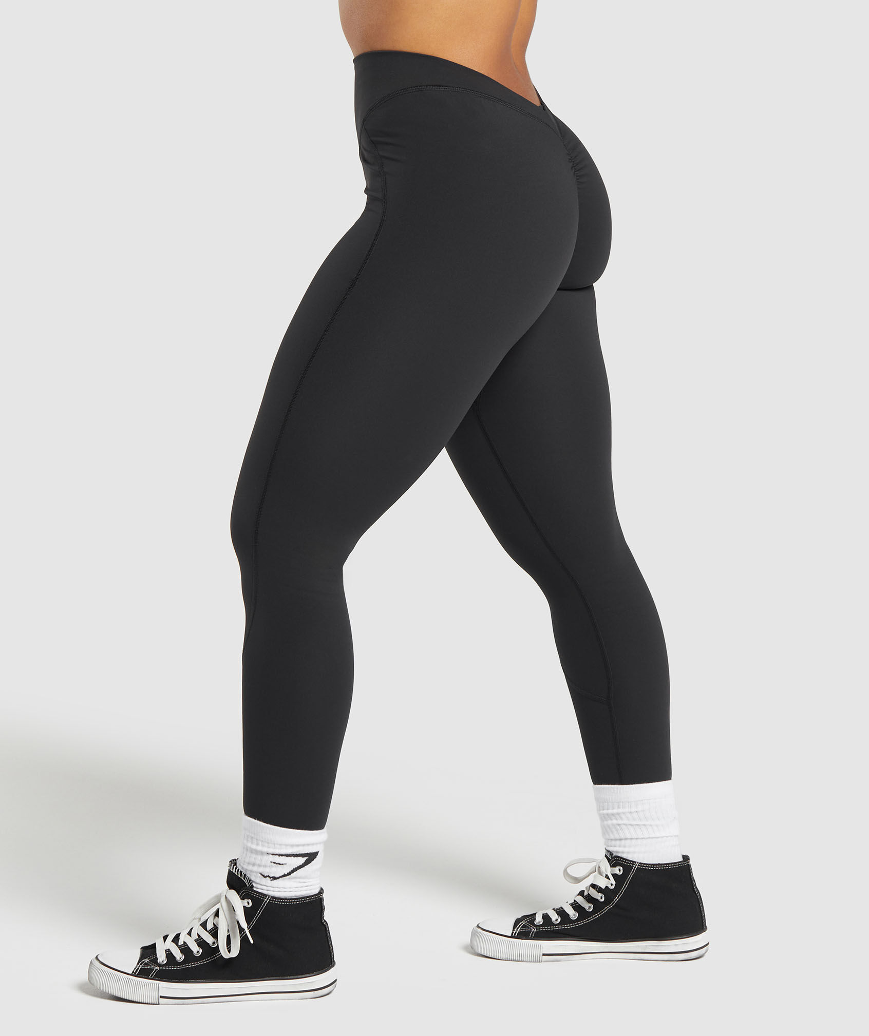 Shop Lifting Dipped Waistband Leggings BLACK Gymshark Dubai UAE