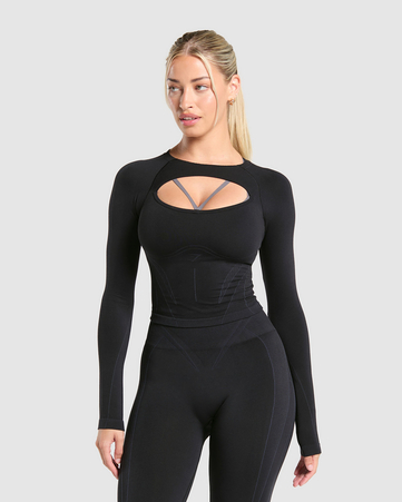 Apex Contrast Long Sleeve Top