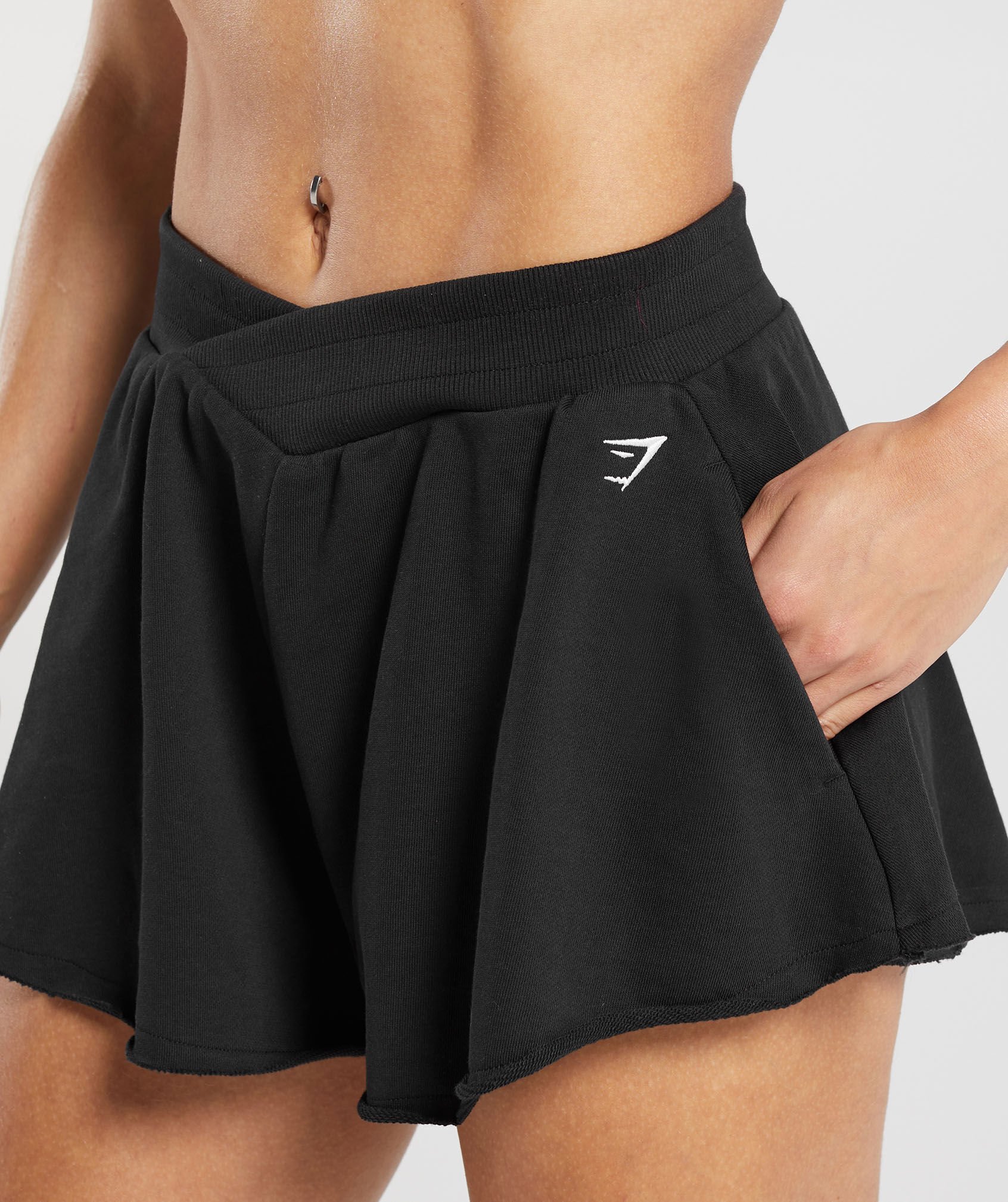 Lifting Crossover Cotton Shorts