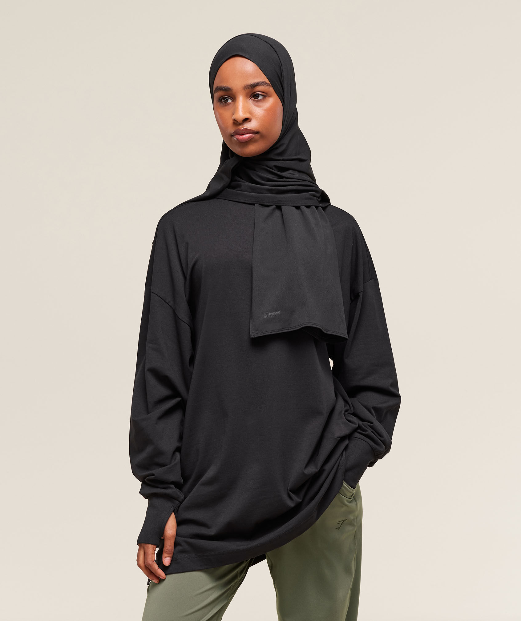 Covered Longline Cotton Long Sleeve Top