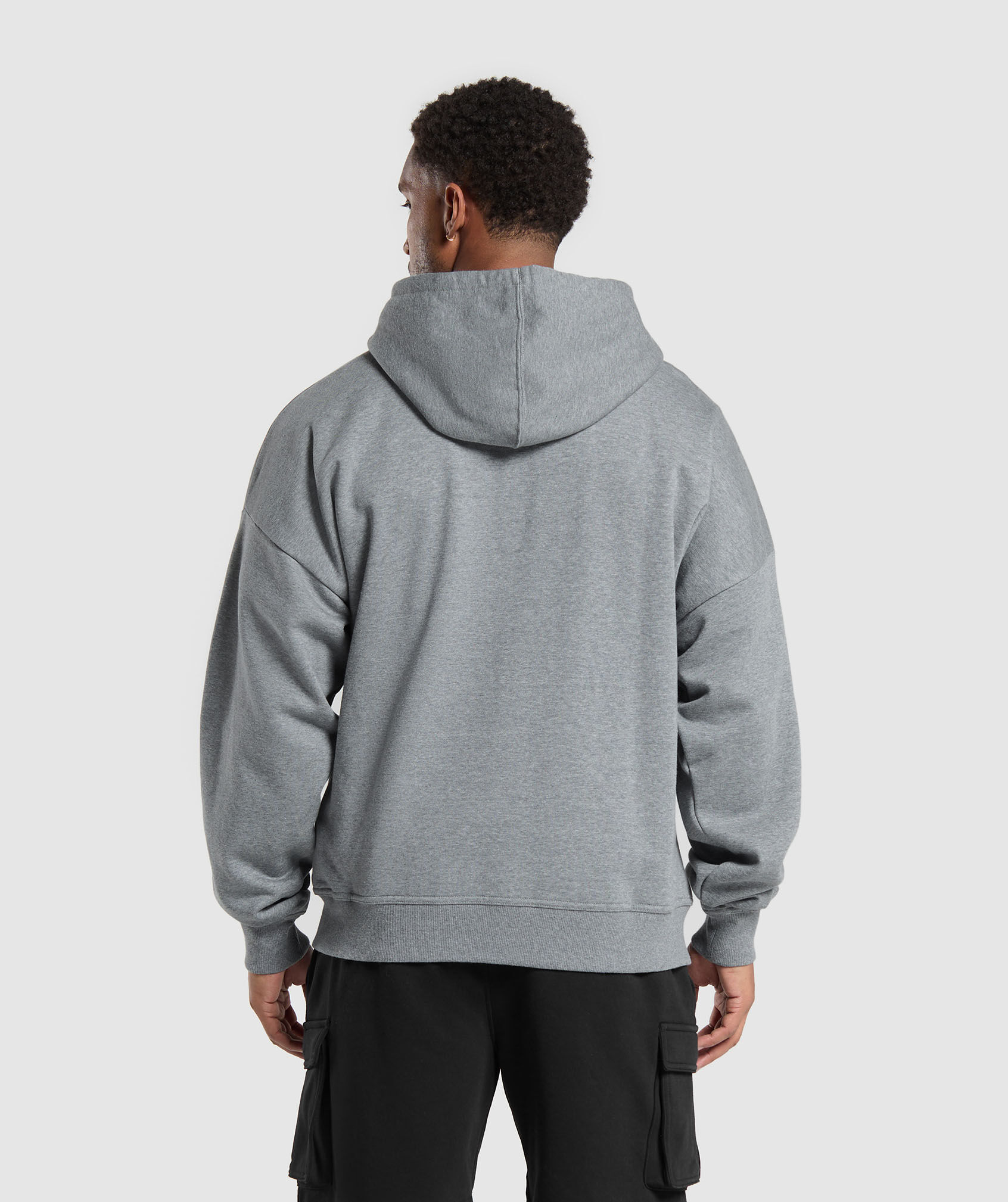 Crest Oversized Zip Up Hoodie