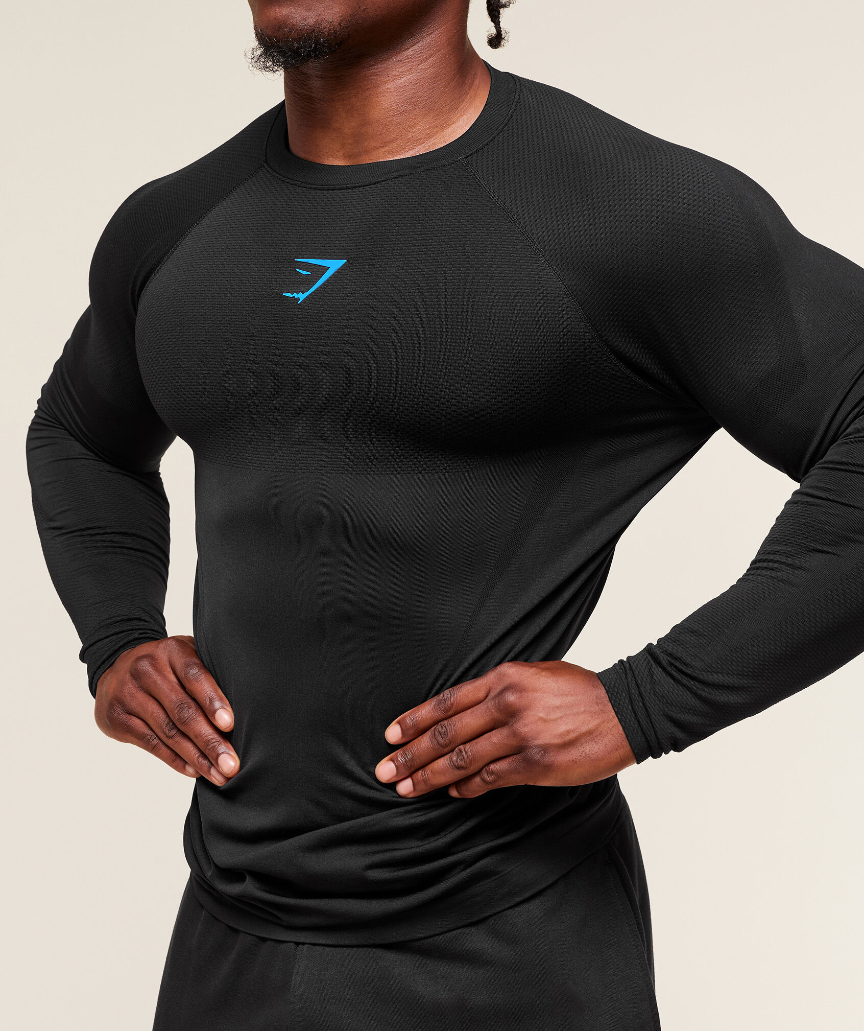 トップス  onyx 5.0 v5 T-shirts Gymshark Onyx 5.0 Seamless Long Sleeve T-shirt Black/Carmine Red