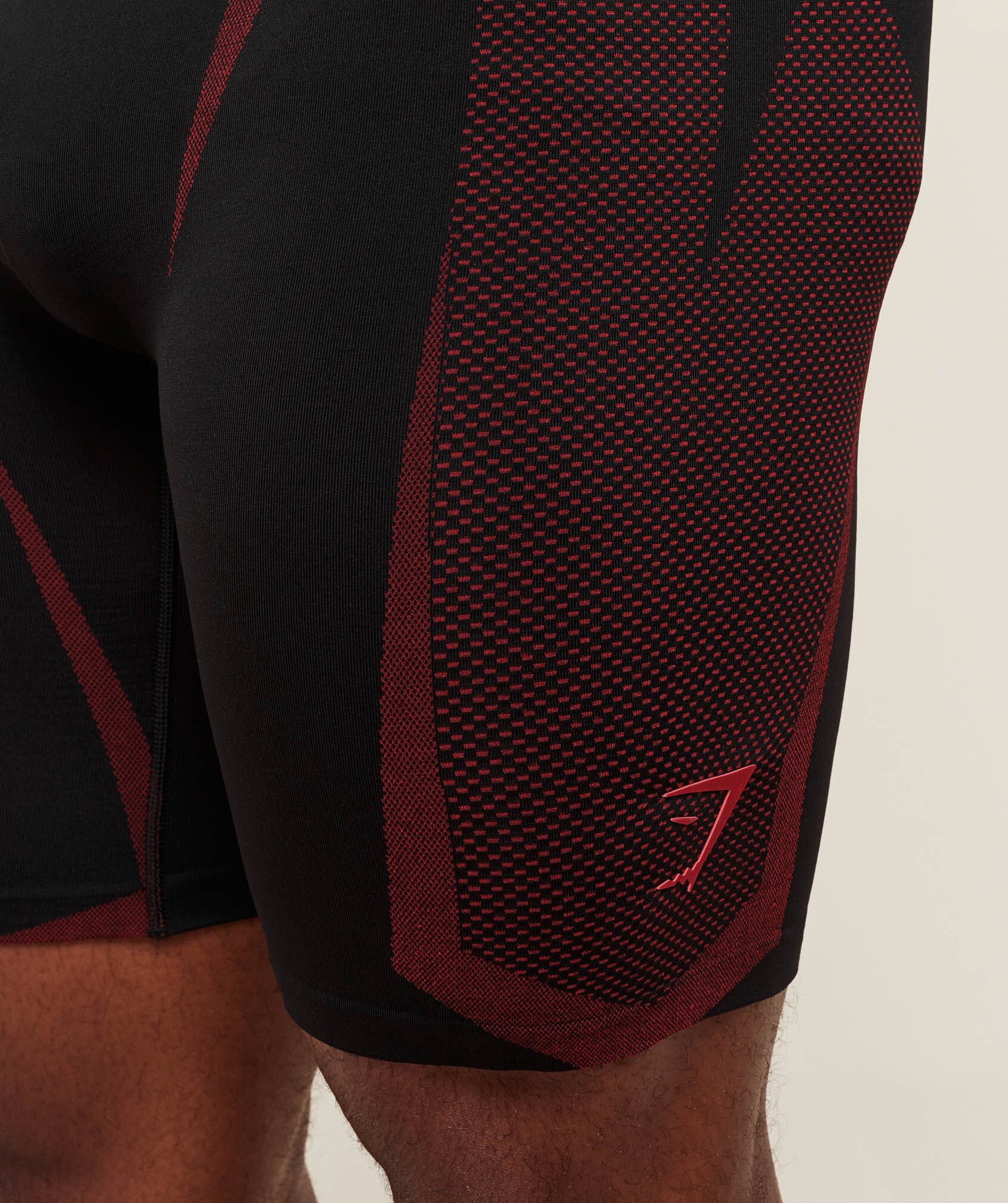 Shop Onyx 5.0 Seamless Half Tight Black/ Carmine Red - Gymshark