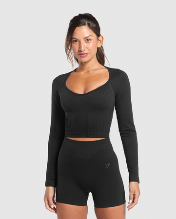 Linear Seamless Long Sleeve Top