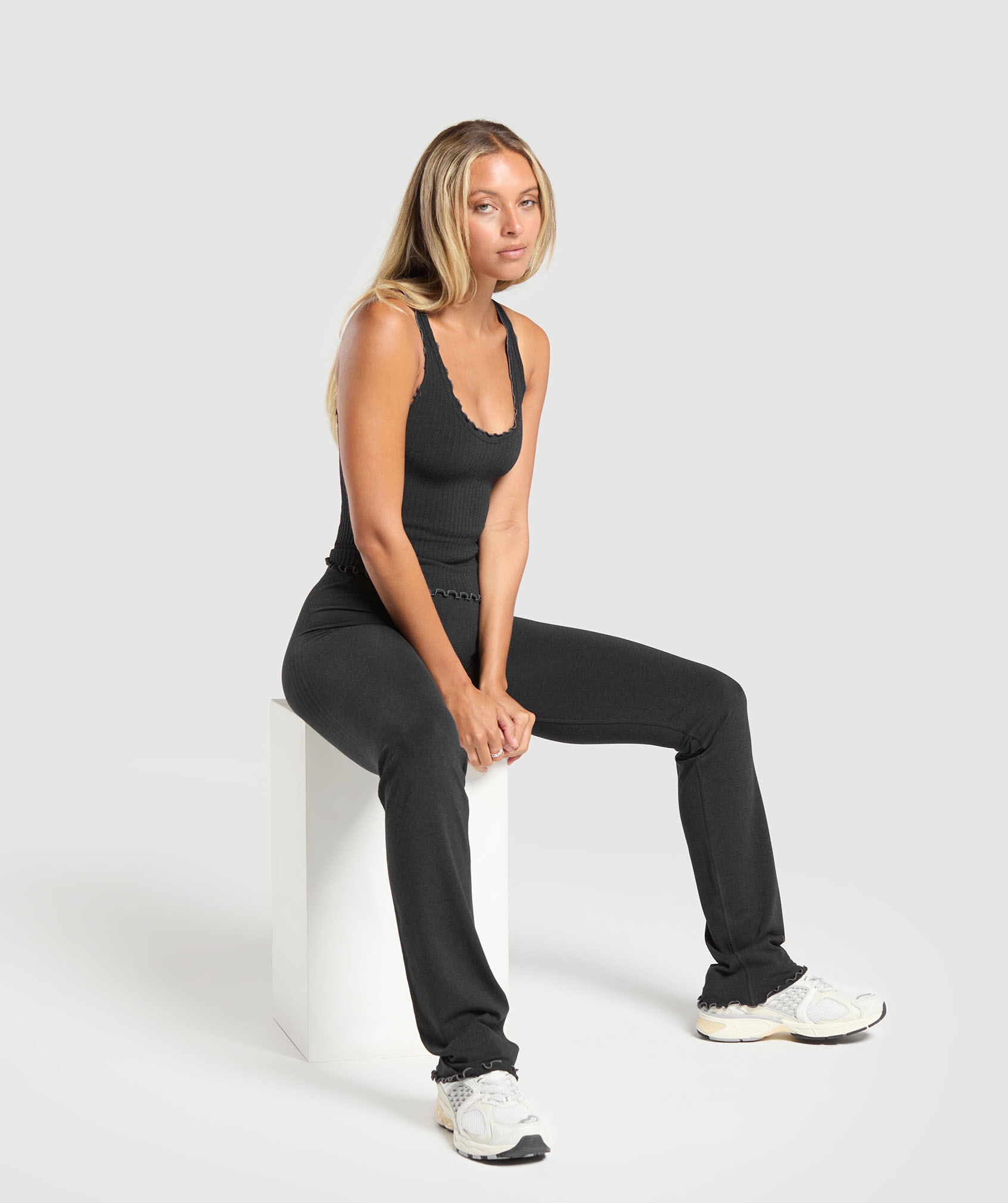 Shop Rest Day Seamless Modal Flare Leggings Bros Coal Marl