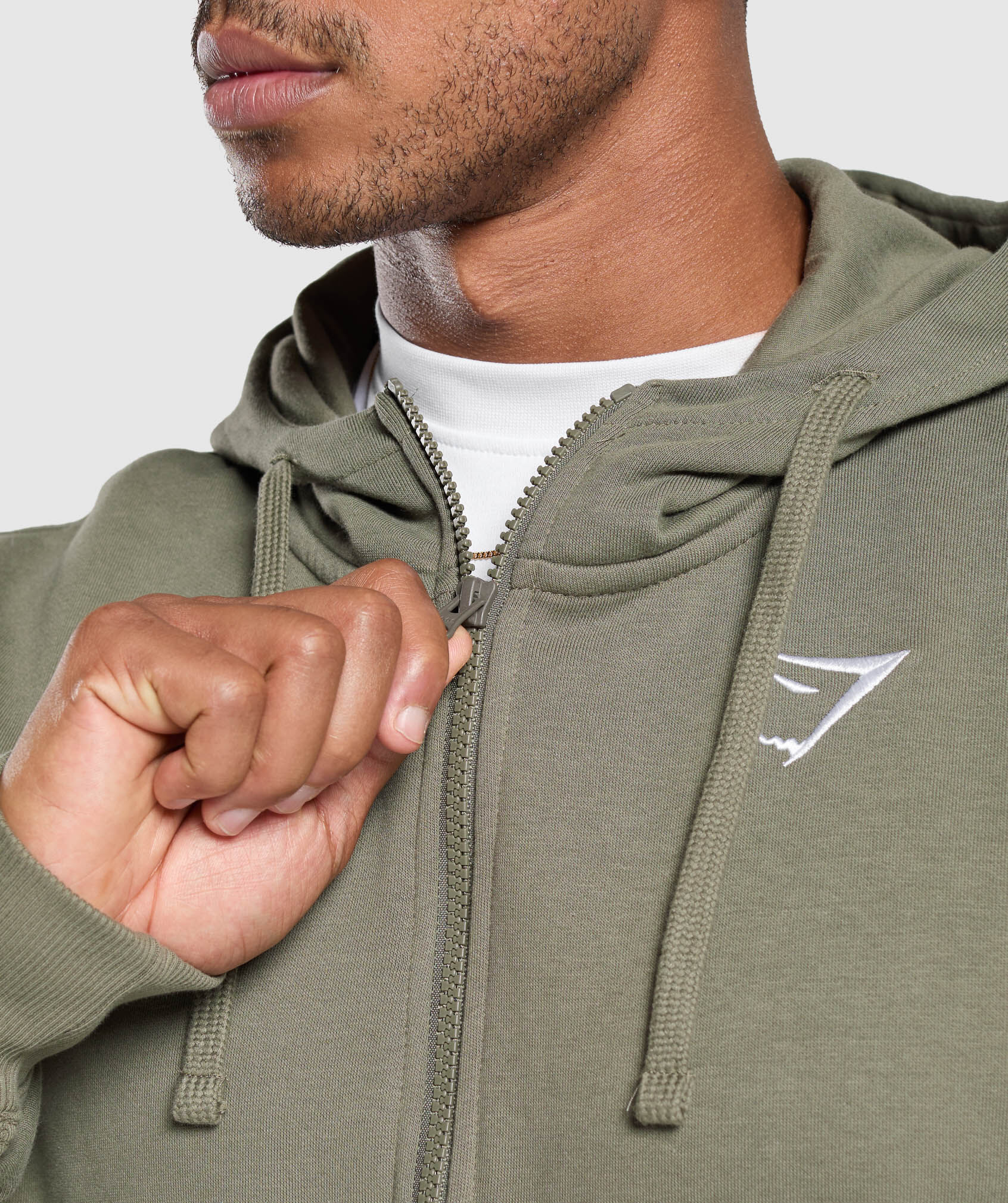 Crest Oversized Zip Up Hoodie