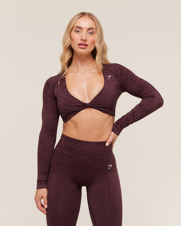 Adapt Animal Long Sleeve Crop Top