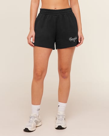 Script Embroidery Short