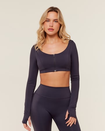 Flow Long Sleeve Crop Top with Cups