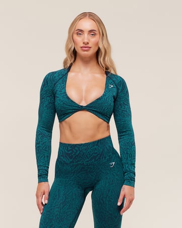 Adapt Animal Long Sleeve Crop Top