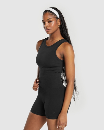 Ribbed Cotton Seamless Body Fit Tank