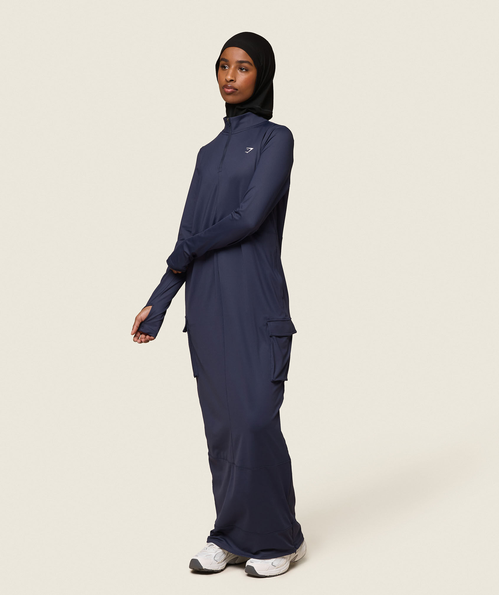 【ゆあ】digne完売品★sporty blouson navy Womens Recycled Nylon Zip Up Jacket—Granite Navy