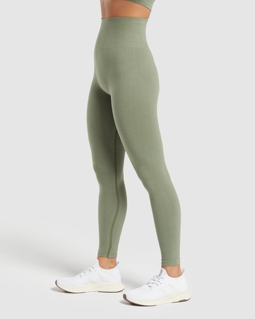 Ribbed Cotton Seamless Leggings