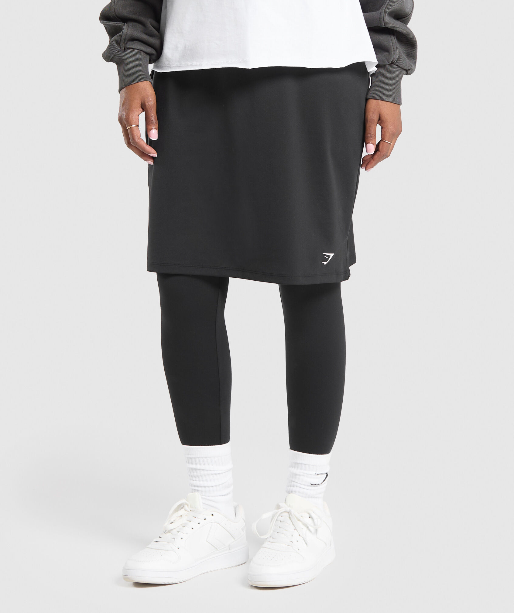 2 In 1 High Waisted Skirt Leggings