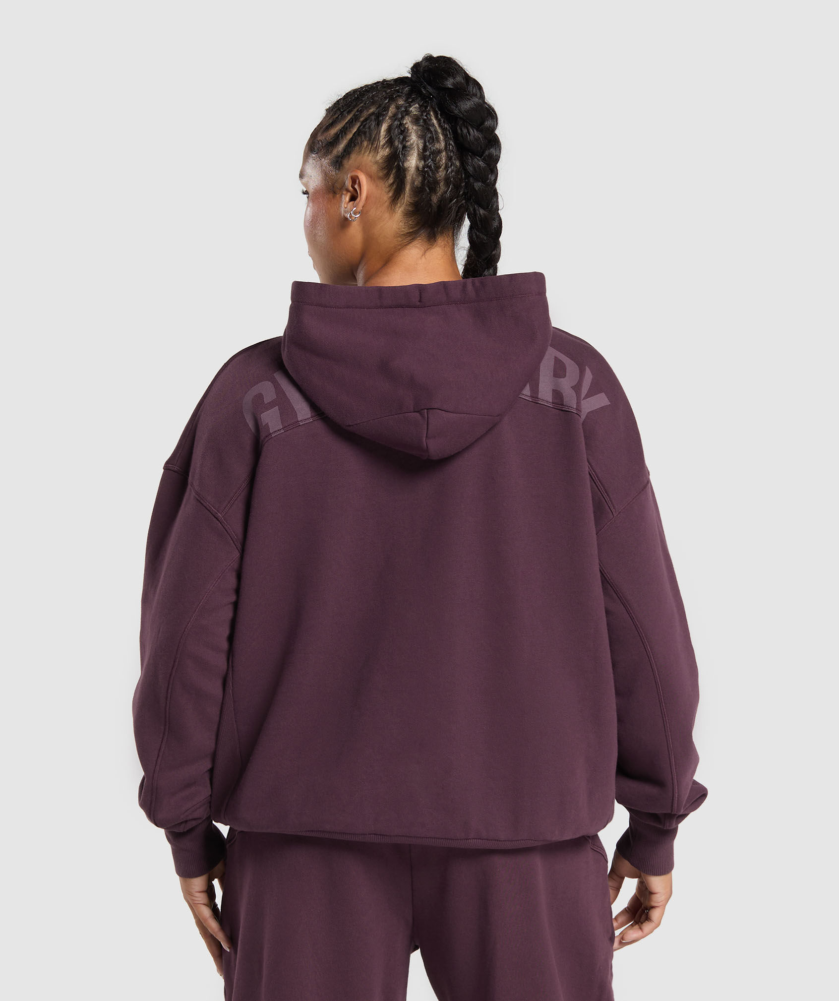Power Oversized Zip Hoodie