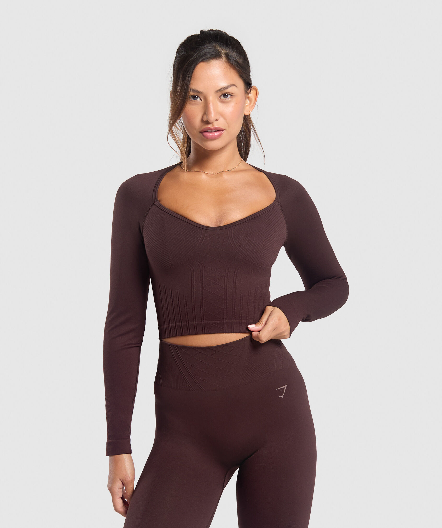 Corset Seamless Long Sleeve Top