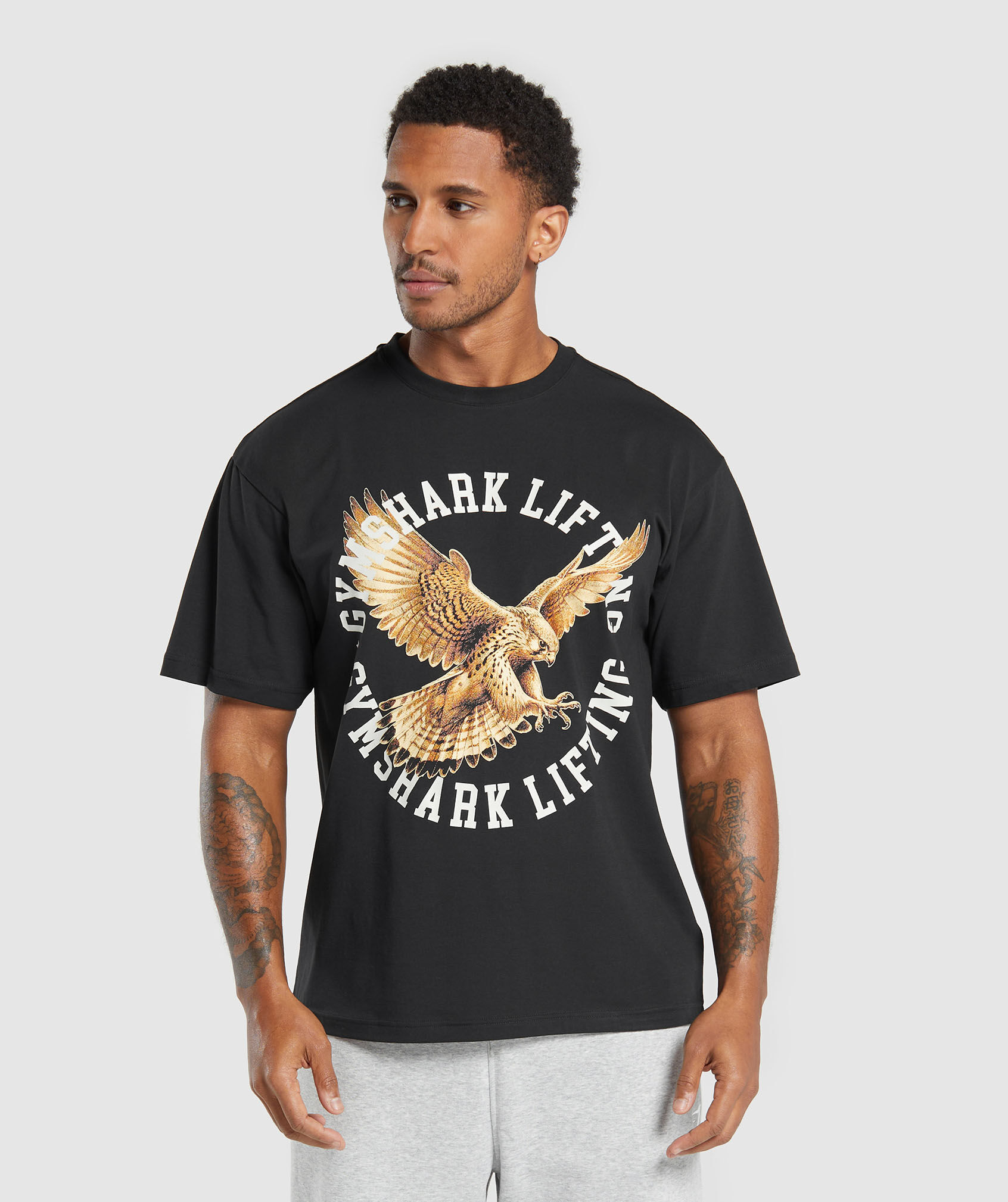 Falcon Gymshark Lifting Oversized Graphic T-Shirt