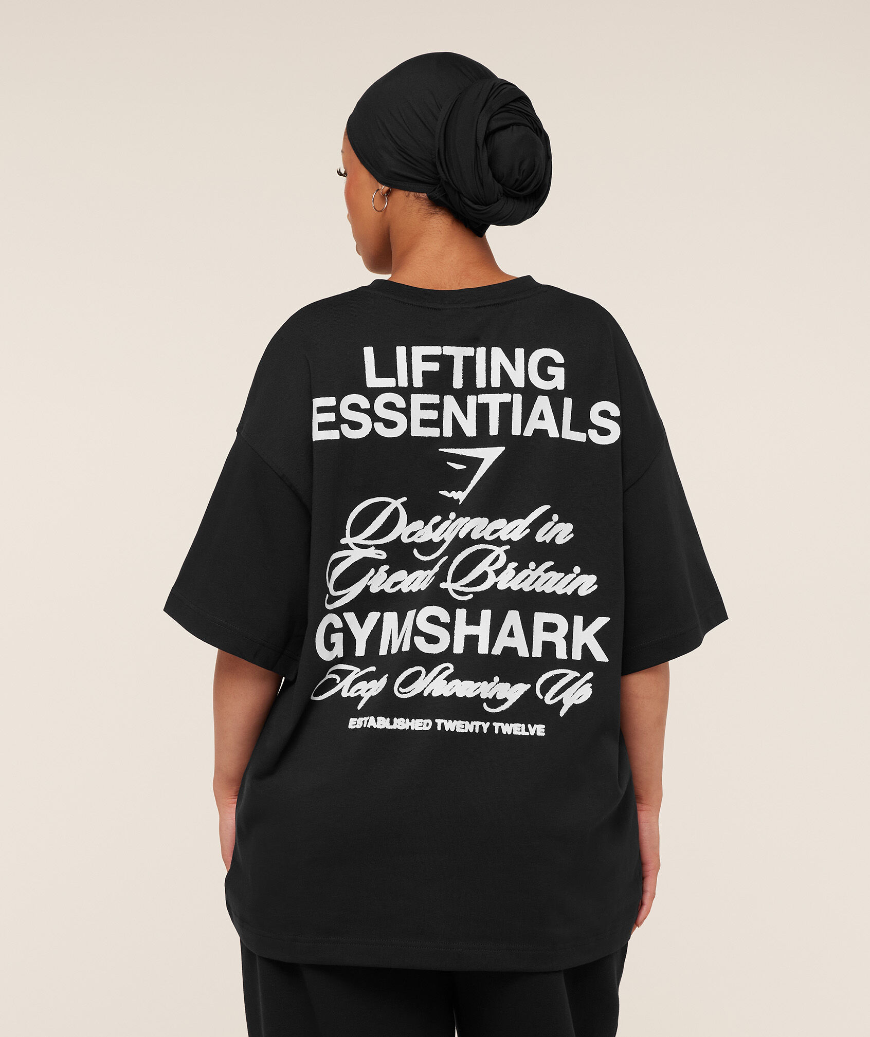 Lifting Essentials Arabic Graphic Oversized T-Shirt