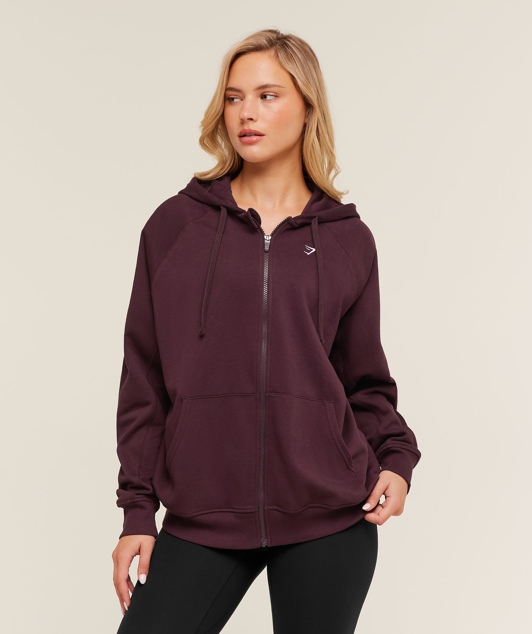 Training Fleece Oversized Zip Hoodie