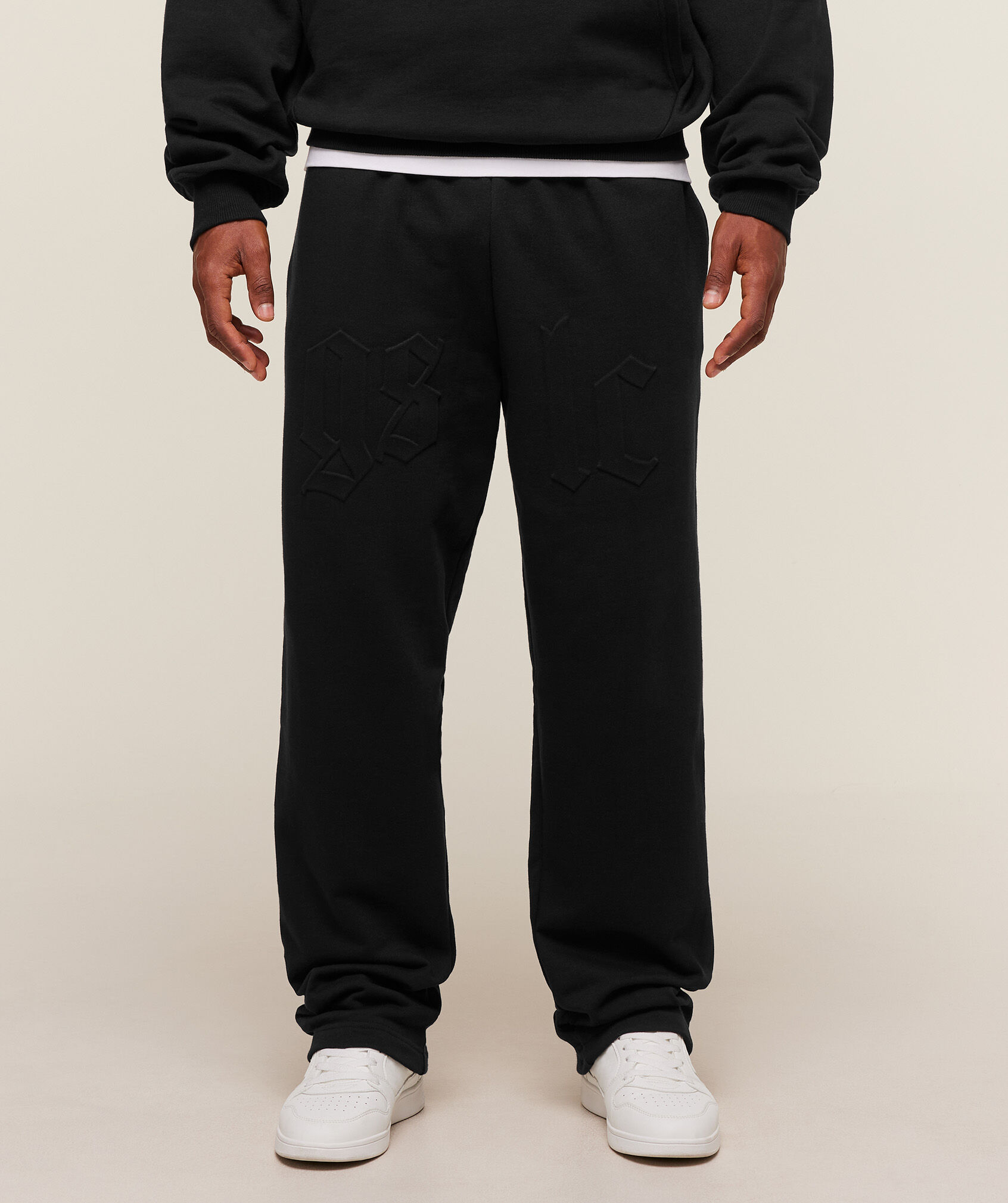 Embossed Straight Leg Jogger