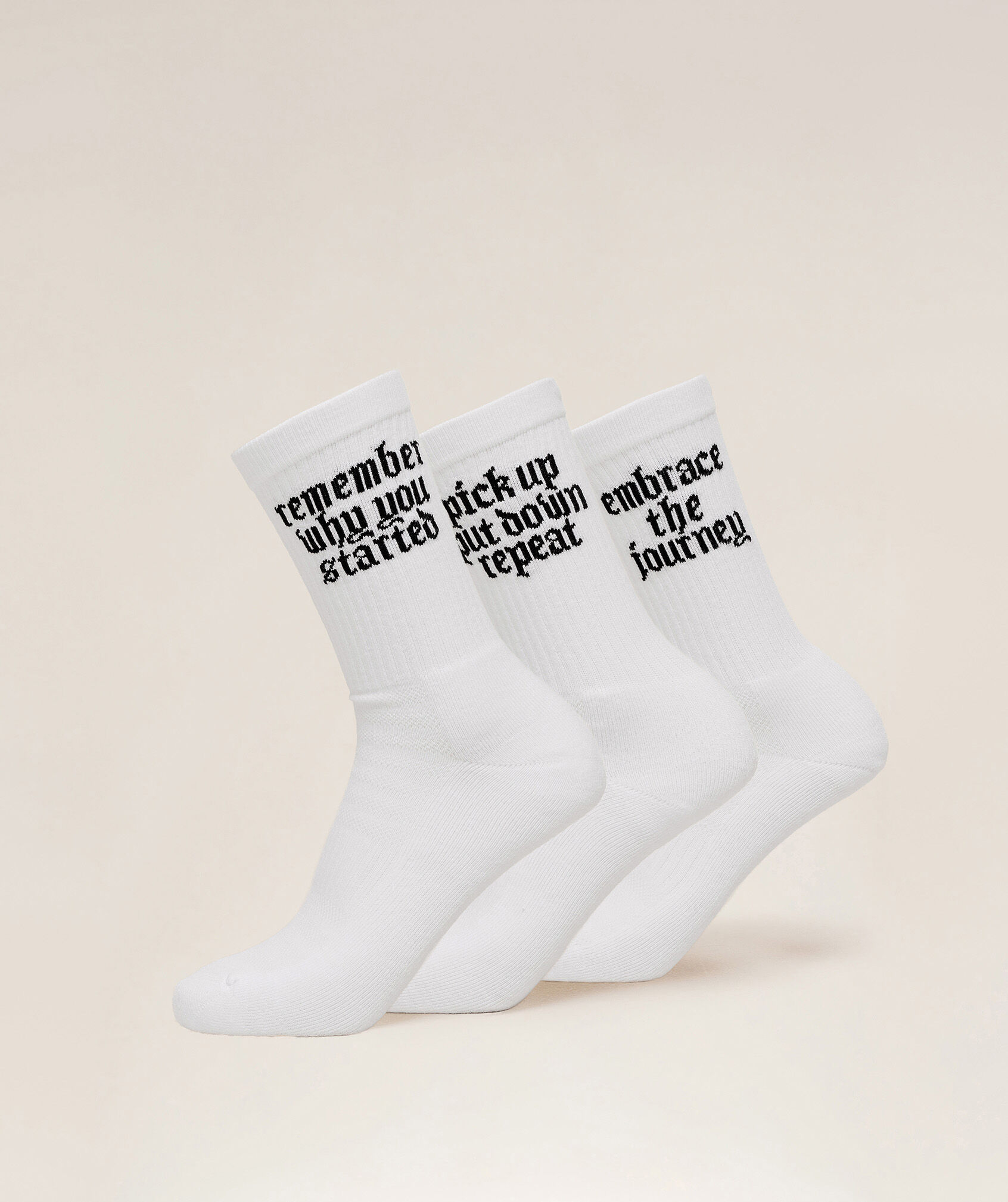 Motivate Graphic Crew Sock 3pk