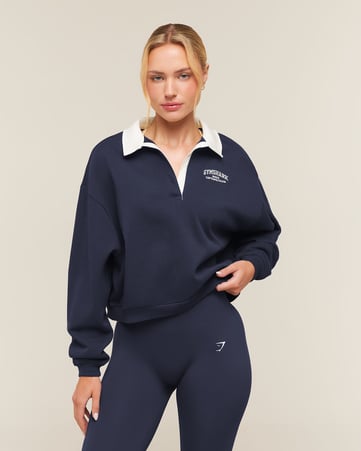 Cosy Luxe Campus Edit Collared Sweatshirt