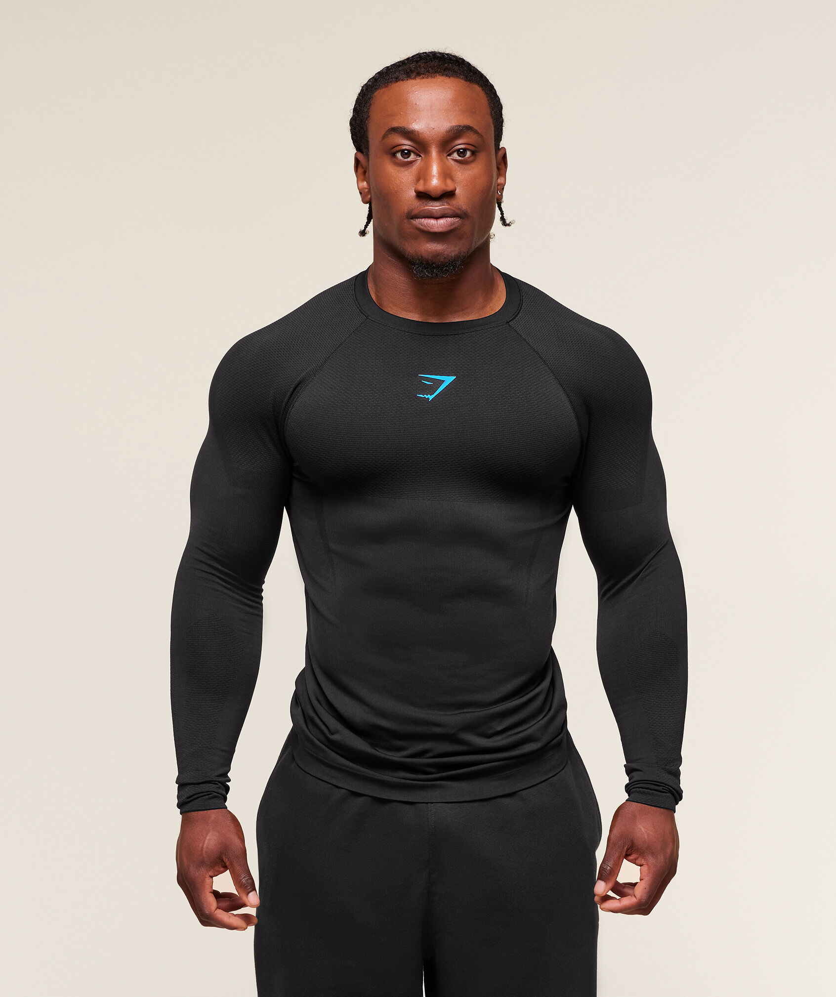 thumbnail image 2 of Gymshark Onyx 5.0 Seamless T-Shirt - Black/Lift Green, Size Large, NWT 2 of 6