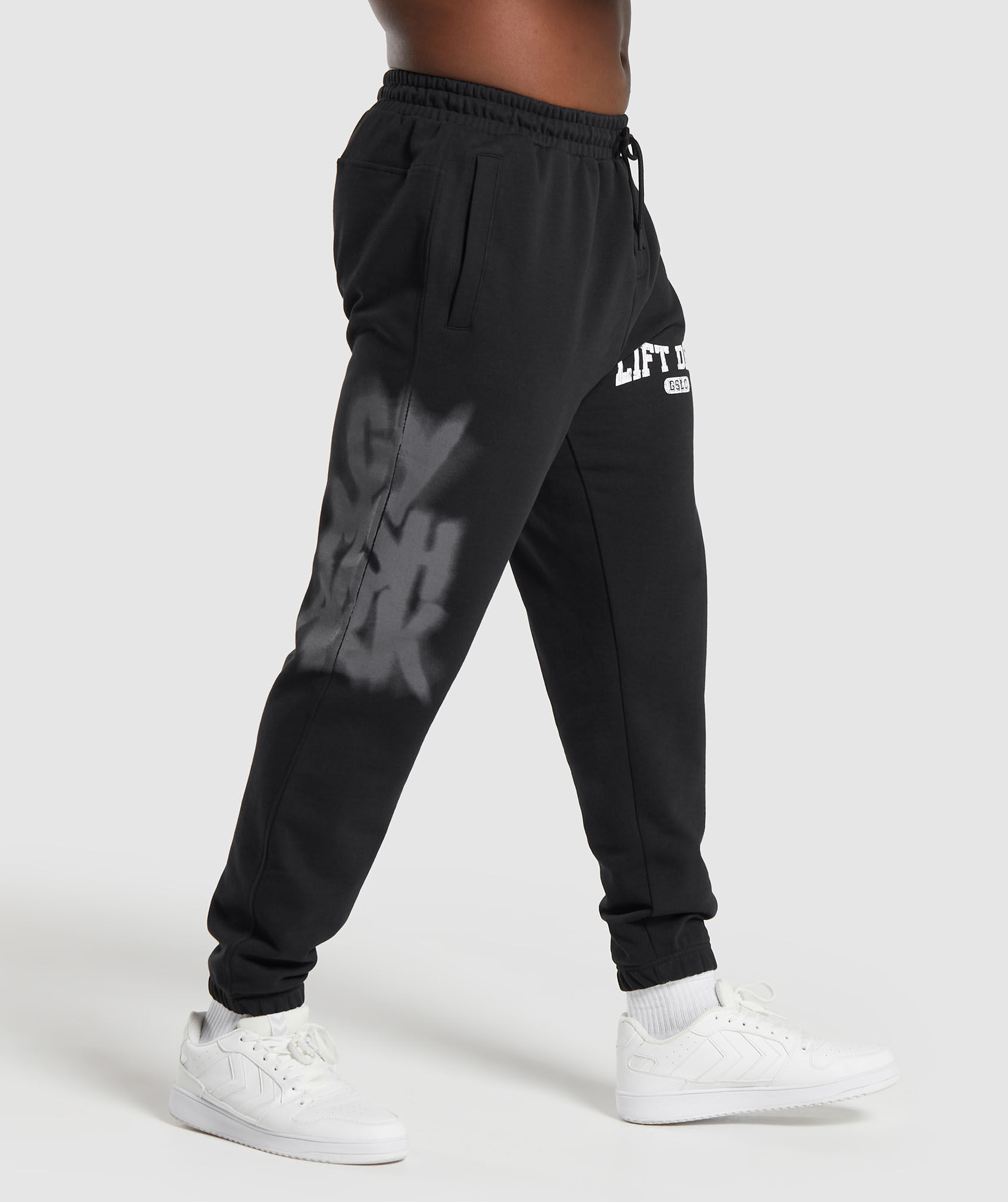Shop Lifting Department Graffiti Joggers Black Gymshark Dubai UAE