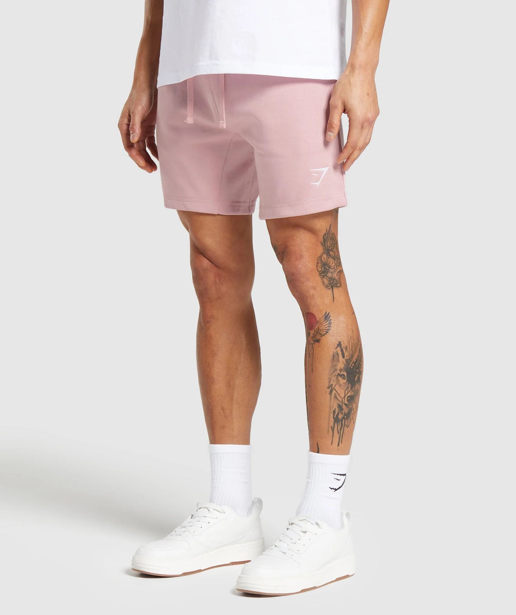 Shop Crest 7 Shorts Light Pink Gymshark Oman