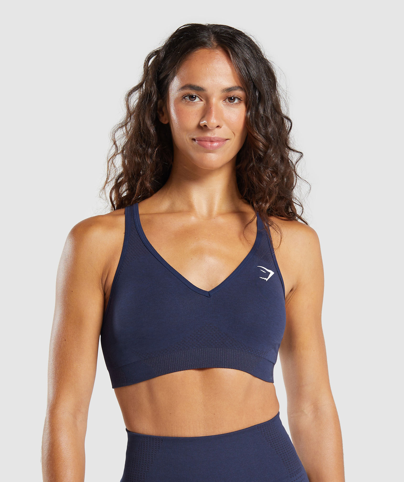 Navy sports bra discount