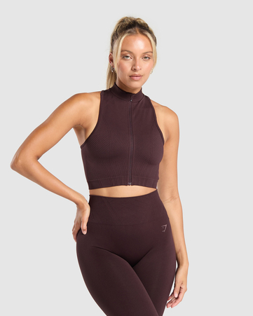 Linear Seamless Crop Tank