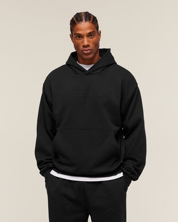 Embossed Boxy Hoodie