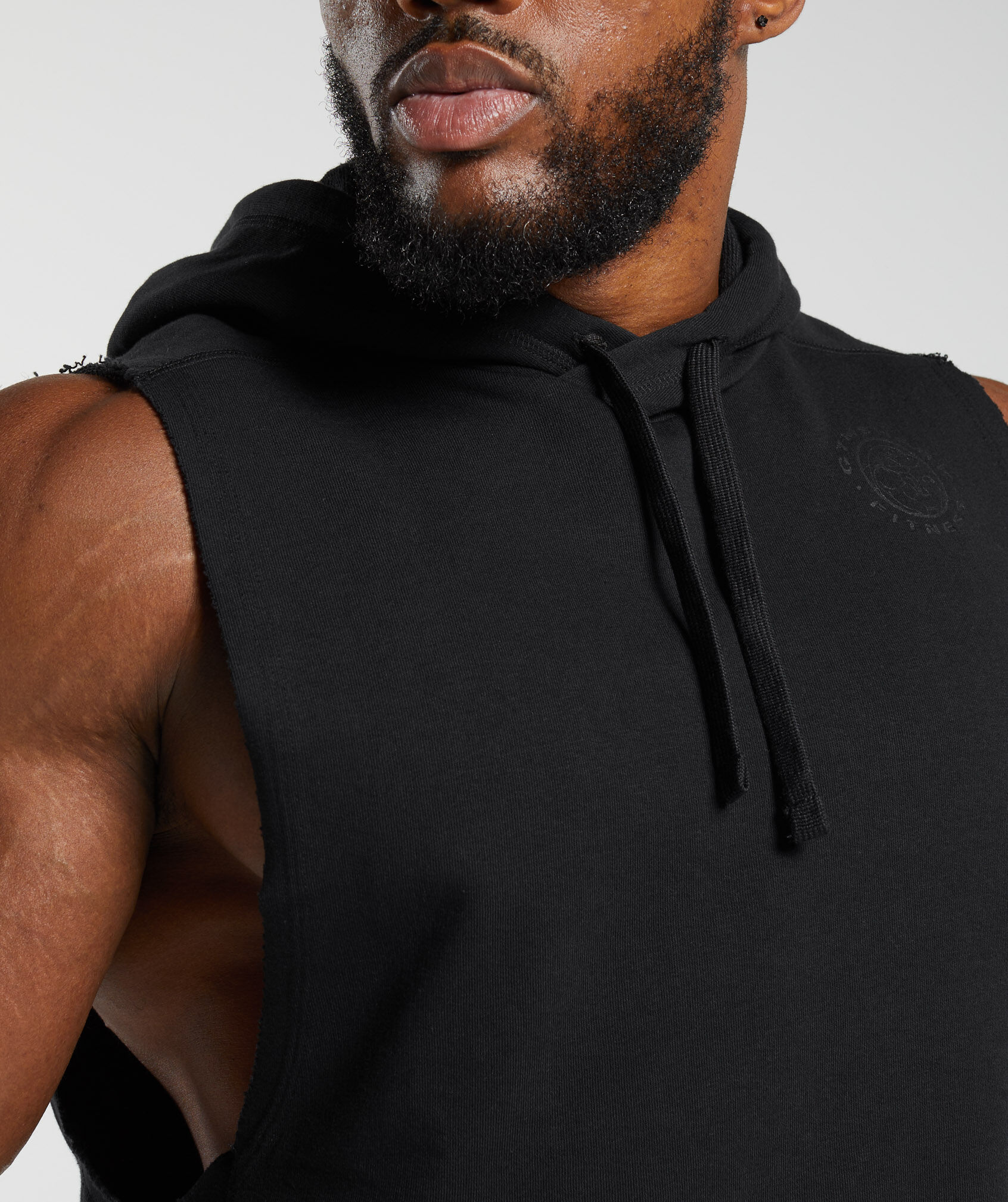 Shop Legacy Drop Arm Hoodie Black Gymshark Oman