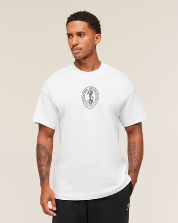 Dumbbell Graphic Oversized T-Shirt