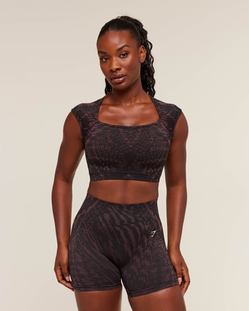 Adapt Houndstooth Midi Top