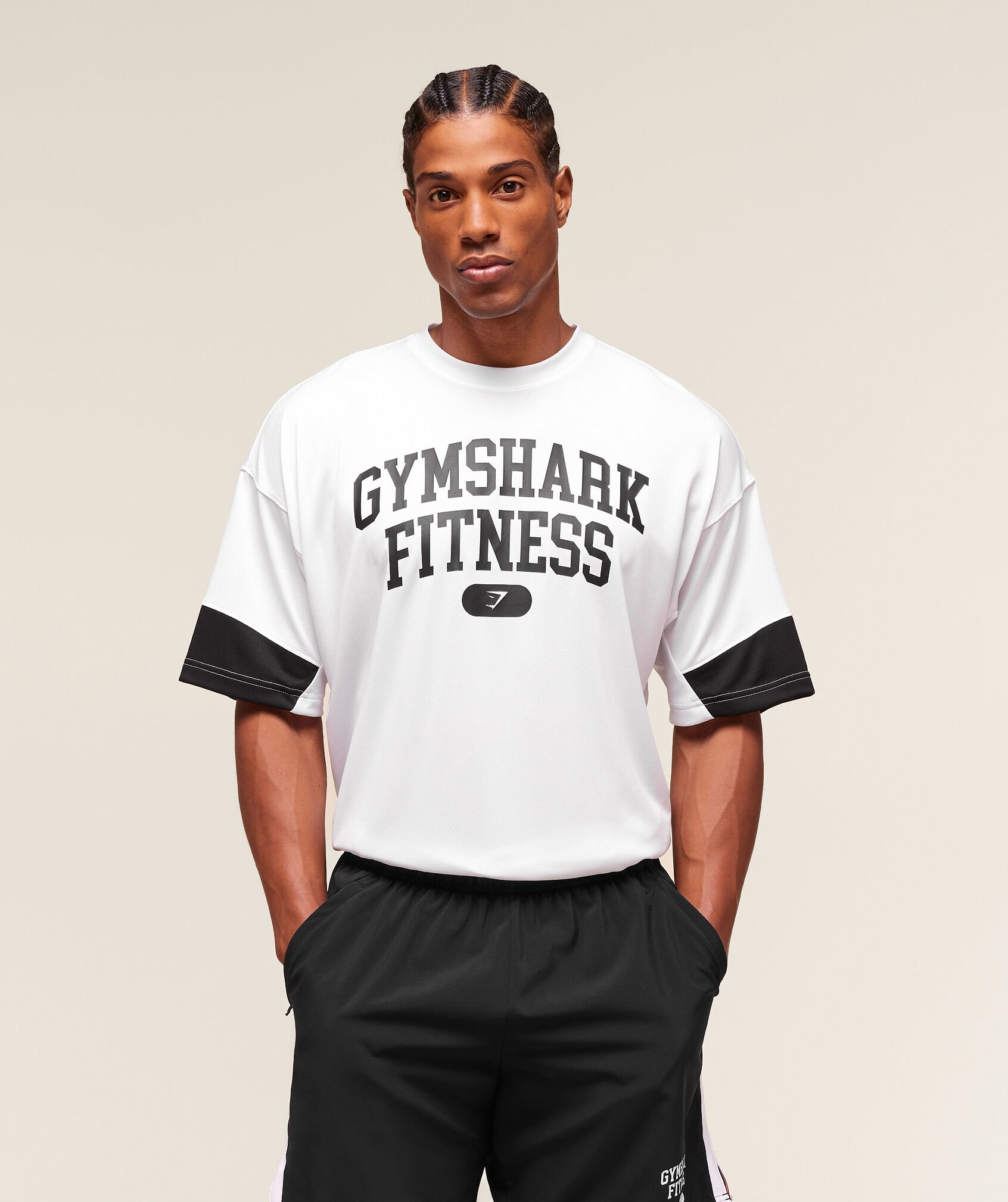 【Hydrogen】Uni Basic Small Logo Round Short-Sleeved Gymshark Conditioning Club Oversized T-Shirt - Athletic Blue
