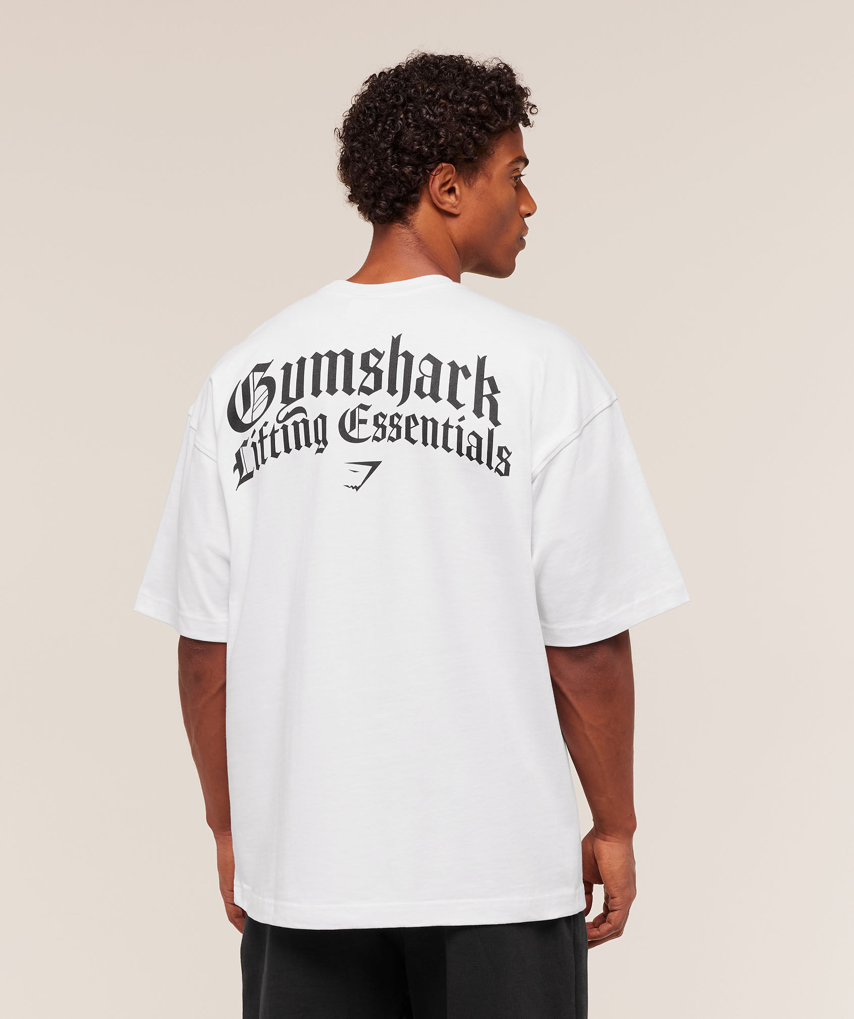 Shop Lifting Essentials Gothic Graphic Oversized T-Shirt WHITE