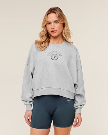 Worn Crest Graphic Sweatshirt