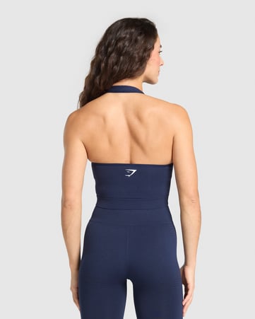 بلوزة فيتال بلا حياكة برباط حول العنق