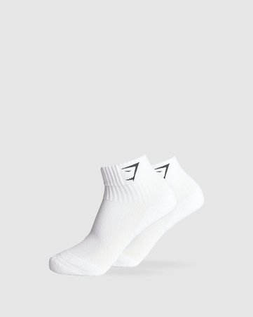 Sharkhead Embroidered Quarter Socks 2Pk